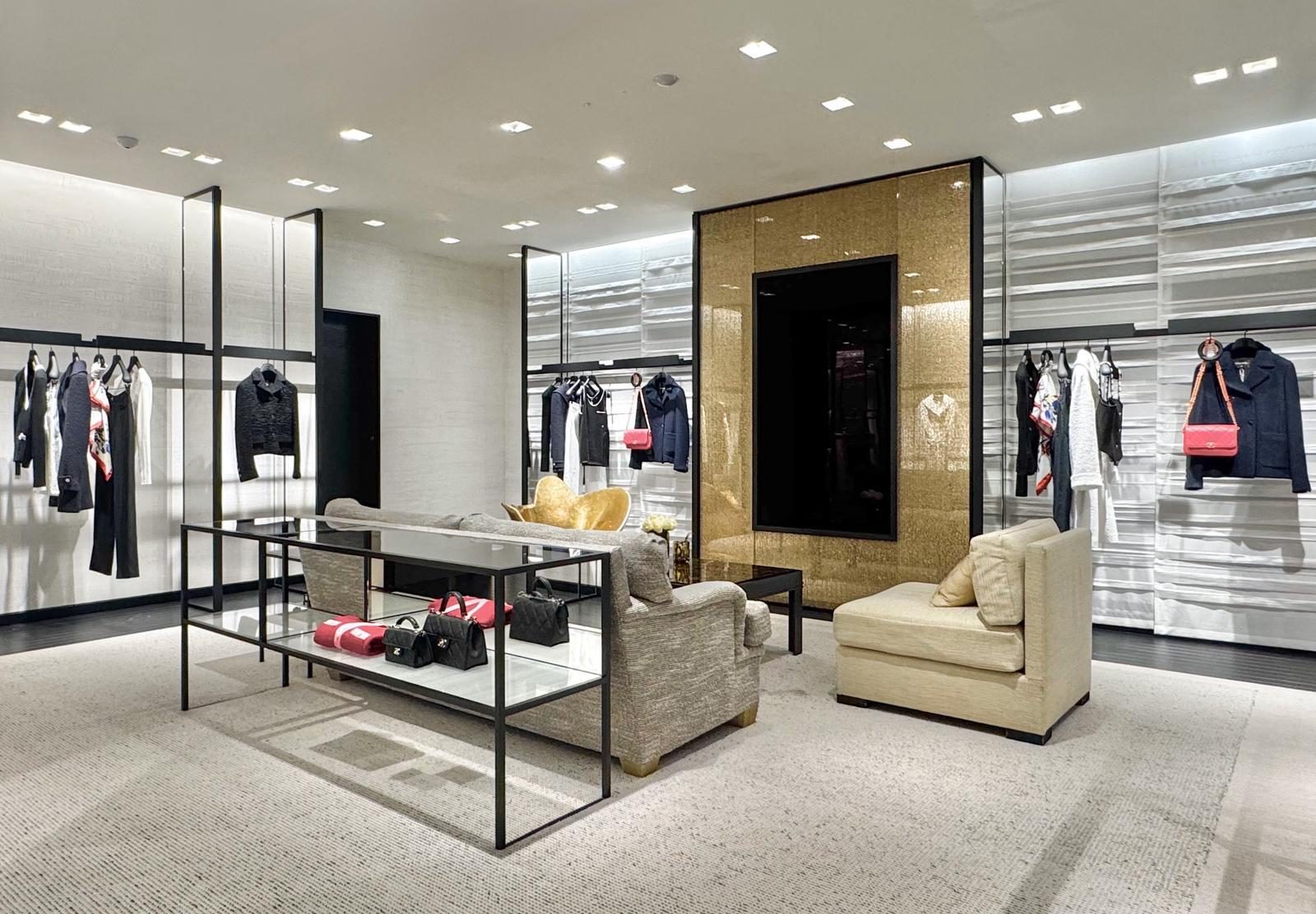Chanel Amsterdam boutique, accessories display detail